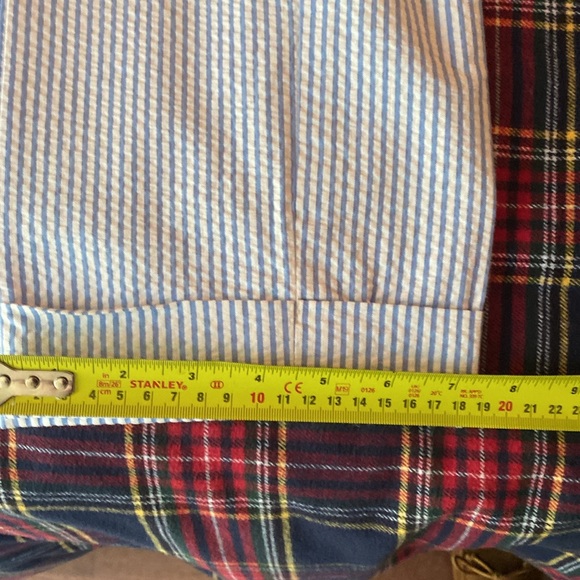 seersucker trousers with 2” cuffs (real seersucker fabric from Hardy-Minnis) - Picture 6 of 7